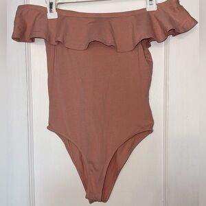 Pink off the shoulder Body Suit